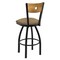 Holland Bar Stool Co 25" Swivel Counter Stool, Black Wrinkle, Med Back, Canter Sand Seat 83025BWMedMplB013 - alternate 2